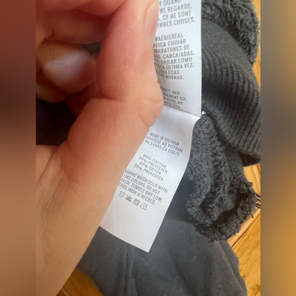 Aerie - Sherpa Patchwork Oversized Hoodie Pullover - Picture 4 of 6